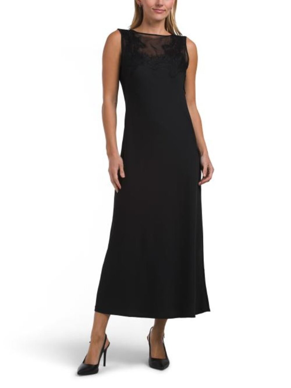 ELLEN TRACY Lace Applique Dress